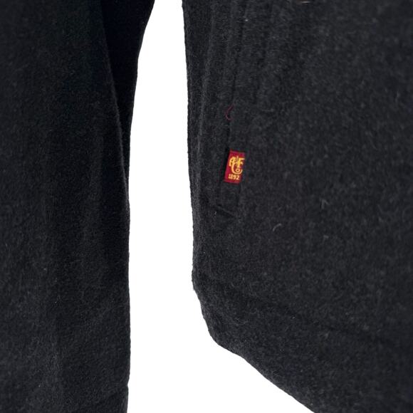 Vintage Late 1990s Abercrombie & Fitch Wool Coat Men's L Grey Full Zip Outdoors - Picture 4 of 7